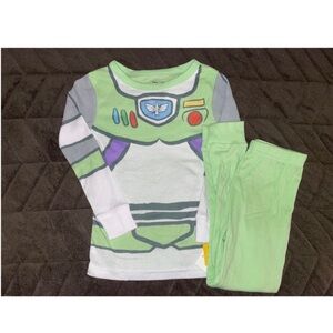 Buzz Lightyear Kids Pajama Set - Green & White
